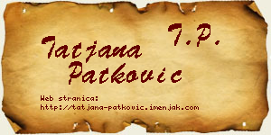 Tatjana Patković vizit kartica